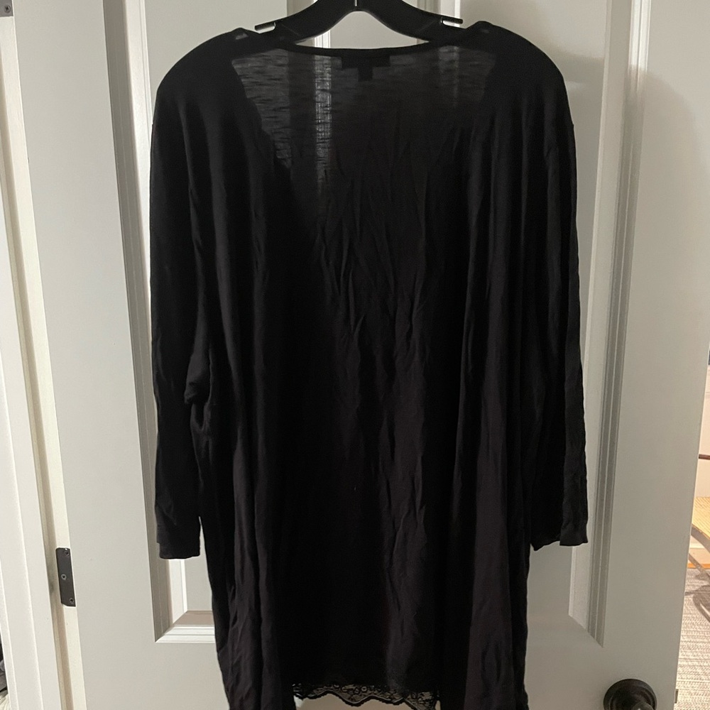Lane Bryant Black T with Lace